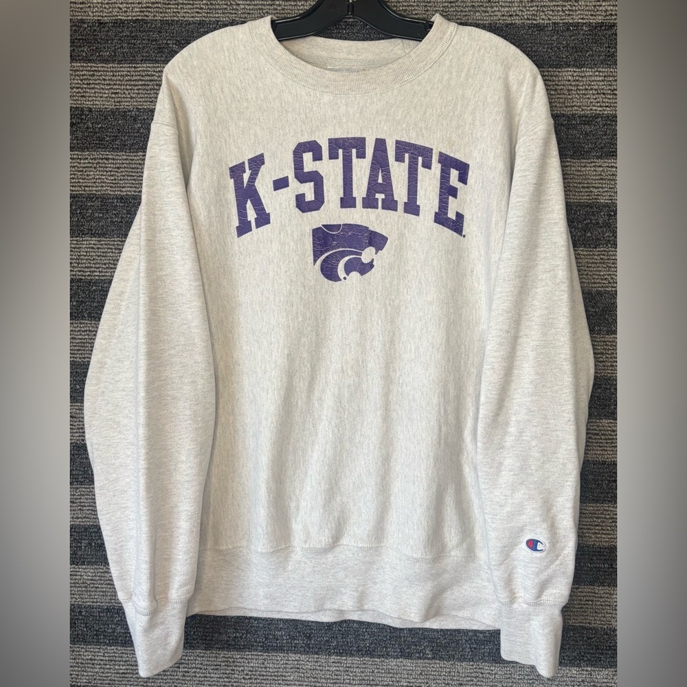 Vintage Y2K Champion Reverse Weave Kansas State Wildcats Crewneck Sweatshirt L